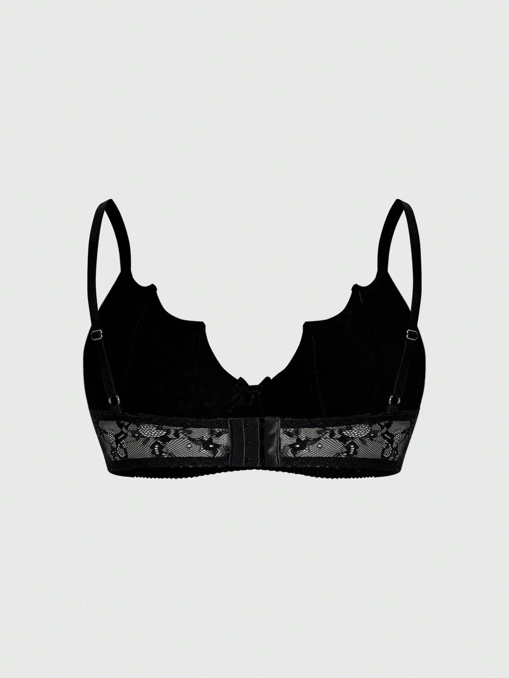 Plus Size Gothic Floral Lace Bralette | Wireless Sexy Lingerie Bra Top for Women