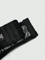 Plus Size Gothic Floral Lace Bralette | Wireless Sexy Lingerie Bra Top for Women
