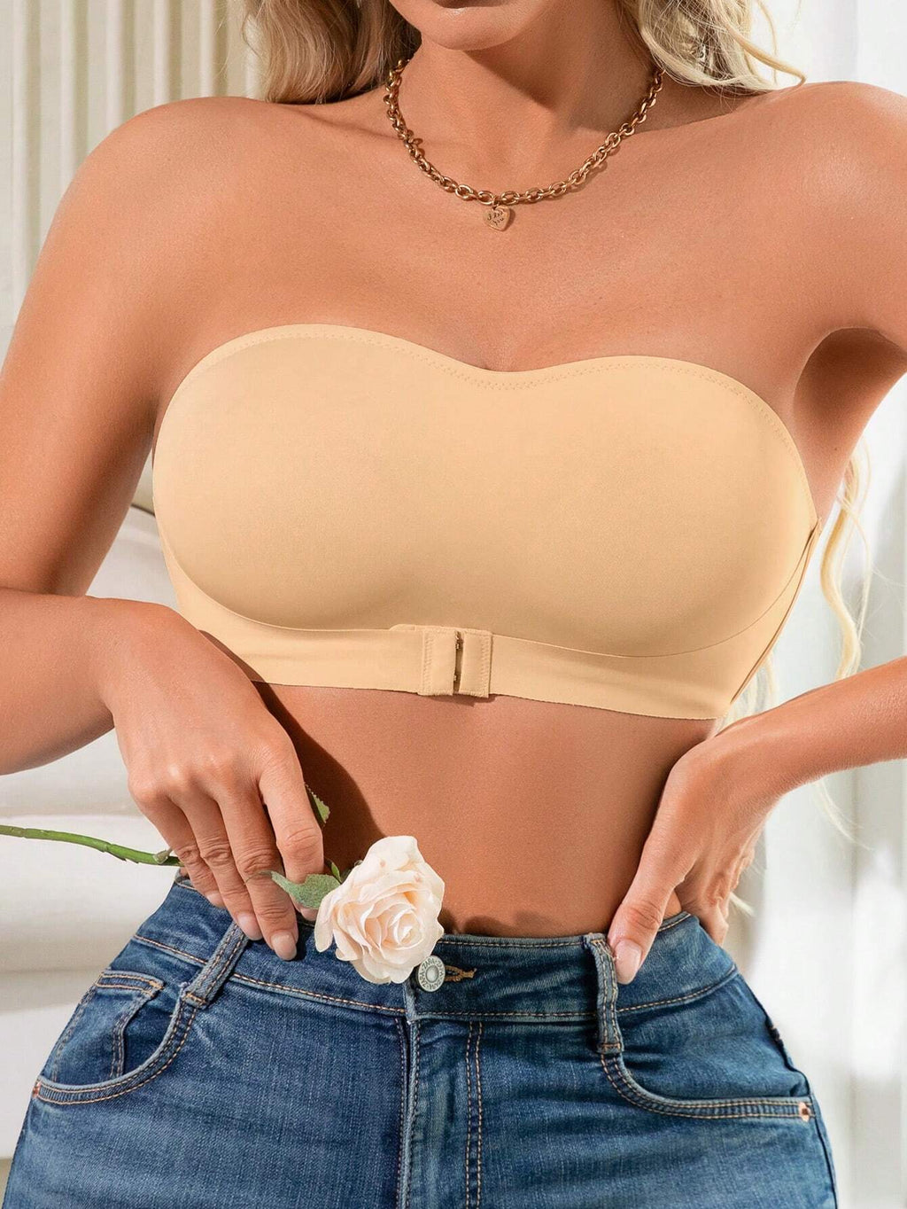 Front Closure Push-Up Wireless Bra | Comfortable Support Seamless Fit | Everyday Wear