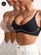 6-Piece Seamless Ribbed Wireless Bra Set | Casual Comfort Women's Bras