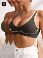 6-Piece Seamless Ribbed Wireless Bra Set | Casual Comfort Women's Bras