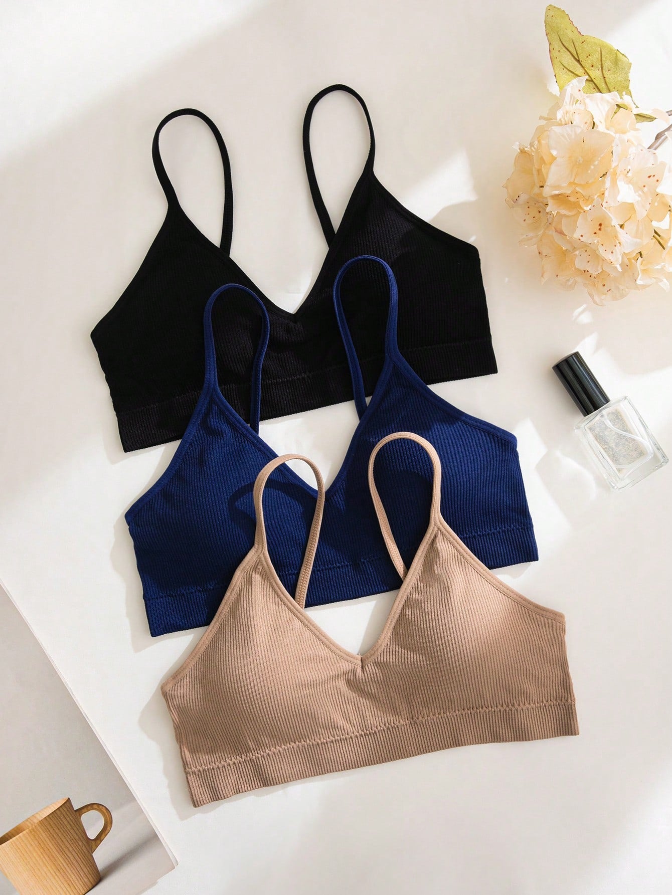 6-Piece Seamless Ribbed Wireless Bra Set | Casual Comfort Women's Bras