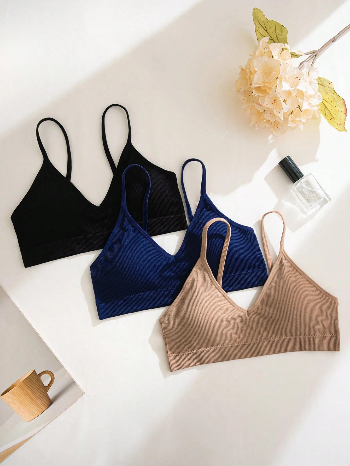 6-Piece Seamless Ribbed Wireless Bra Set | Casual Comfort Women's Bras