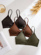 6-Piece Seamless Ribbed Wireless Bra Set | Casual Comfort Women's Bras