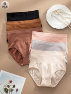 6-Pack High-Waisted Seamless Briefs | Soft Stretch Comfort | Everyday No-Show Underwear