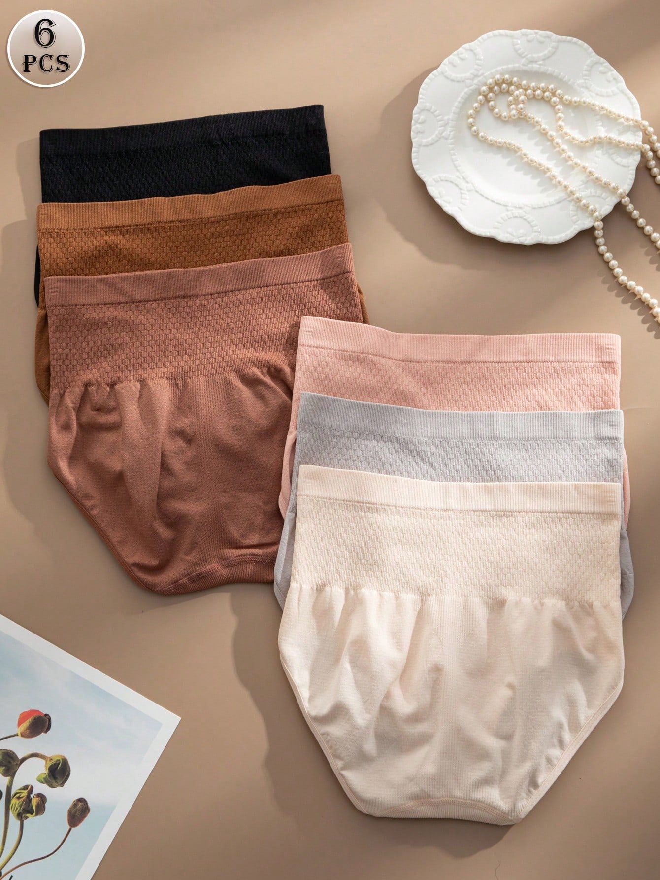 6-Pack High-Waisted Seamless Briefs | Soft Stretch Comfort | Everyday No-Show Underwear