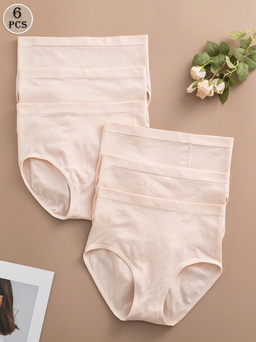 6-Pack High-Waisted Seamless Briefs | Soft Stretch Comfort | Everyday No-Show Underwear