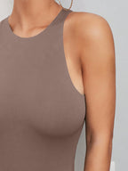 Minimalist Solid Tank Bodysuit | Seamless Everyday Base Layer
