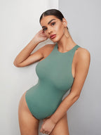 Minimalist Solid Tank Bodysuit | Seamless Everyday Base Layer