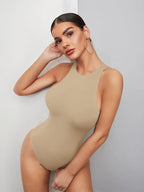 Minimalist Solid Tank Bodysuit | Seamless Everyday Base Layer