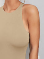 Minimalist Solid Tank Bodysuit | Seamless Everyday Base Layer
