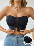 Strapless One-Shoulder Lingerie Bra | Front Closure Lift Support | Elegant Statement Fit