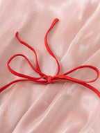 Bow Decor Underwire Bra and Thong Set for Women, Cut-Out Design