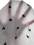 Heart Print Cami Lounge Top | Lettuce Trim & Bow Detail