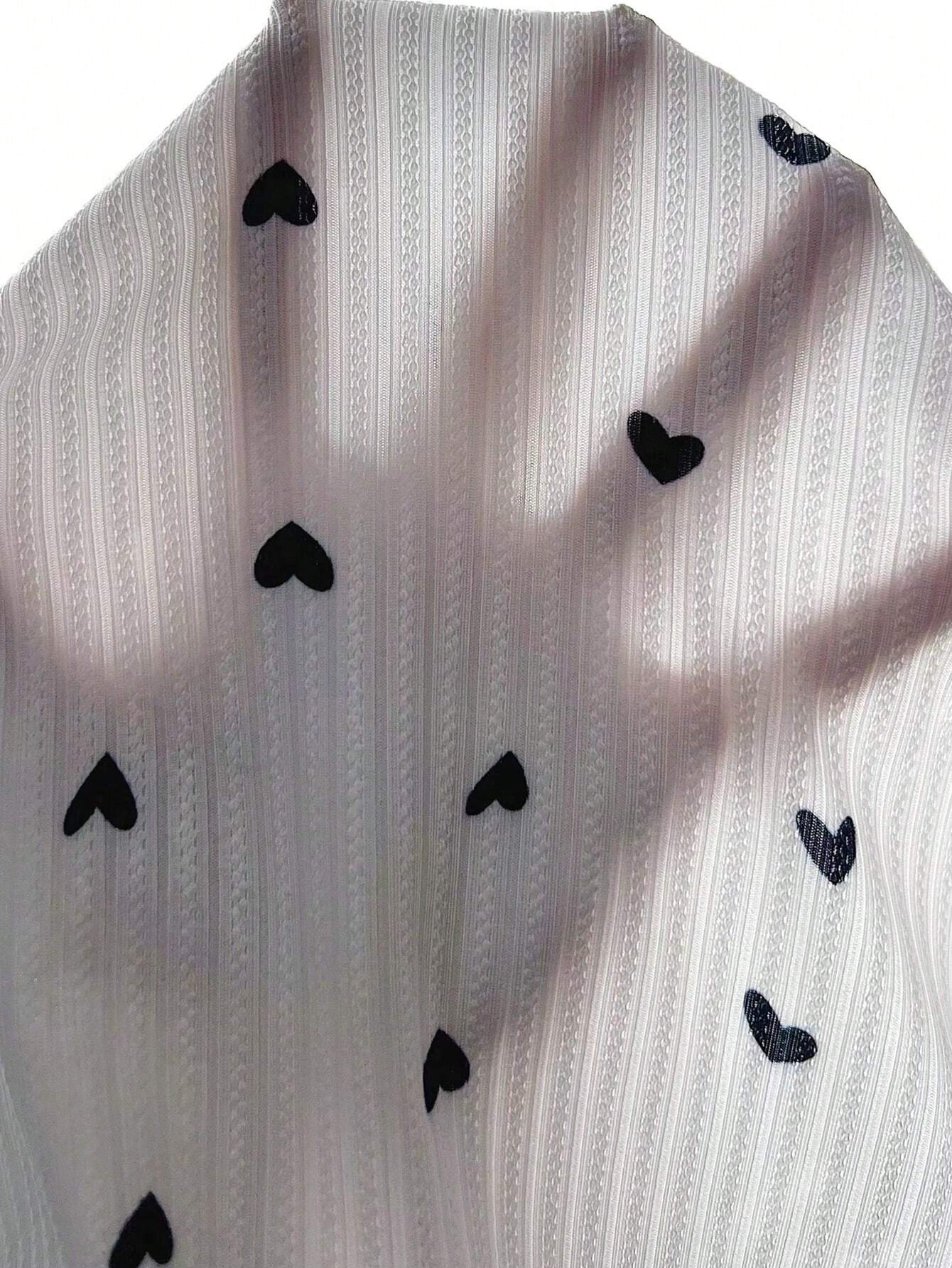 Heart Print Cami Lounge Top | Lettuce Trim & Bow Detail