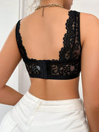 Lace Wireless Comfort Bra | Soft Breathable Bridal Wedding Bralette Top