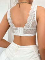 Lace Wireless Comfort Bra | Soft Breathable Bridal Wedding Bralette Top