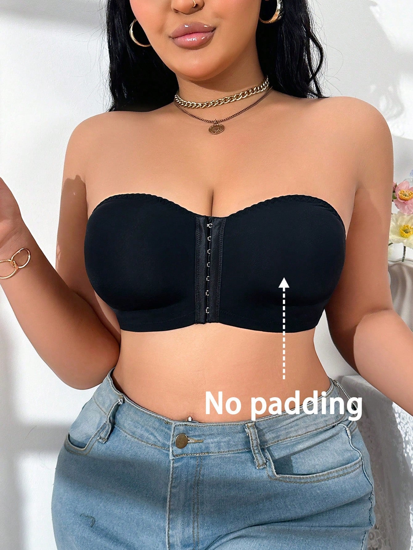Plus Size Front Closure Bra | Comfortable Wireless Support | Minimalist Summer Everyday Bra