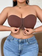 Plus Size Front Closure Bra | Comfortable Wireless Support | Minimalist Summer Everyday Bra