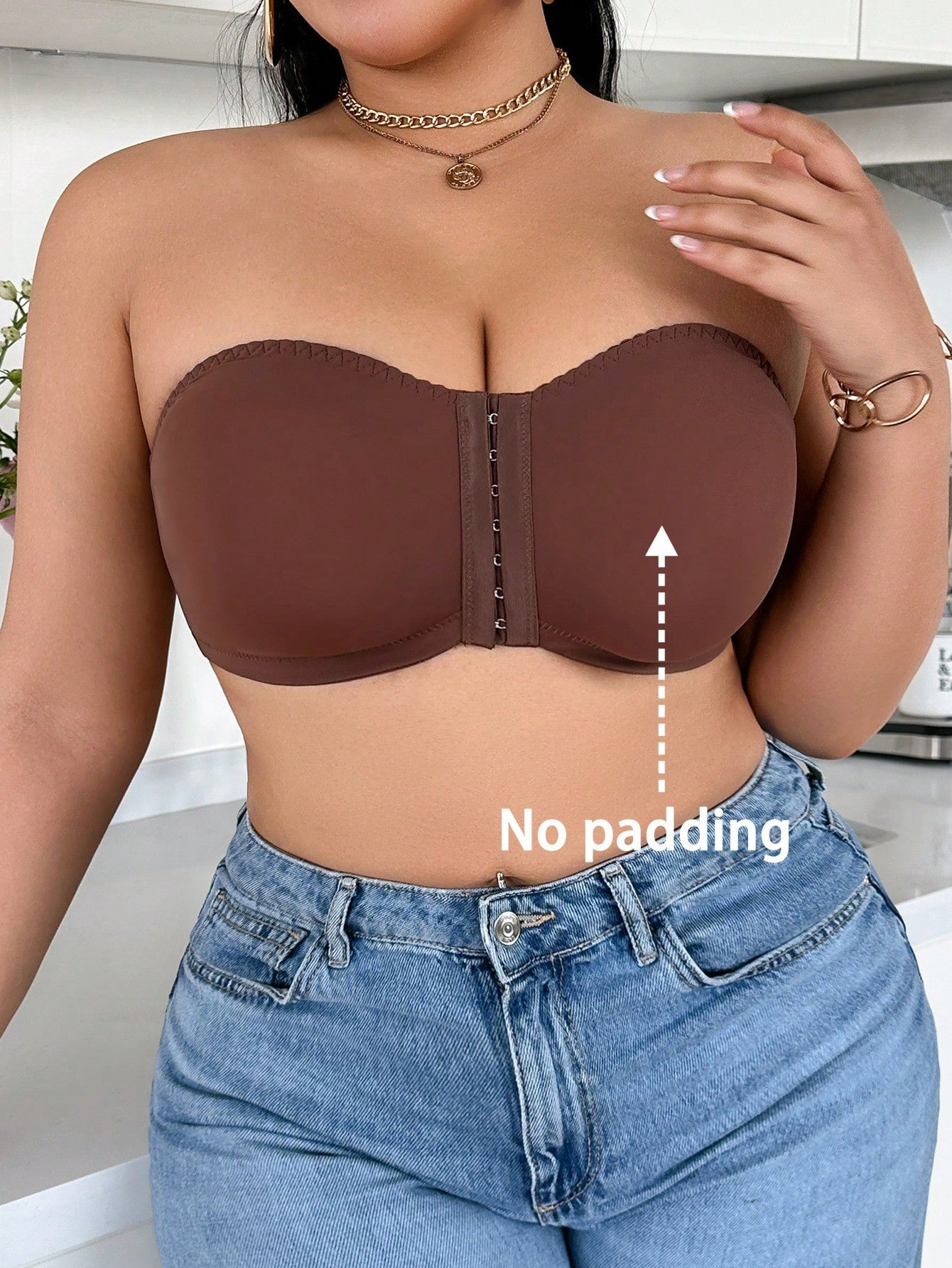 Plus Size Front Closure Bra | Comfortable Wireless Support | Minimalist Summer Everyday Bra