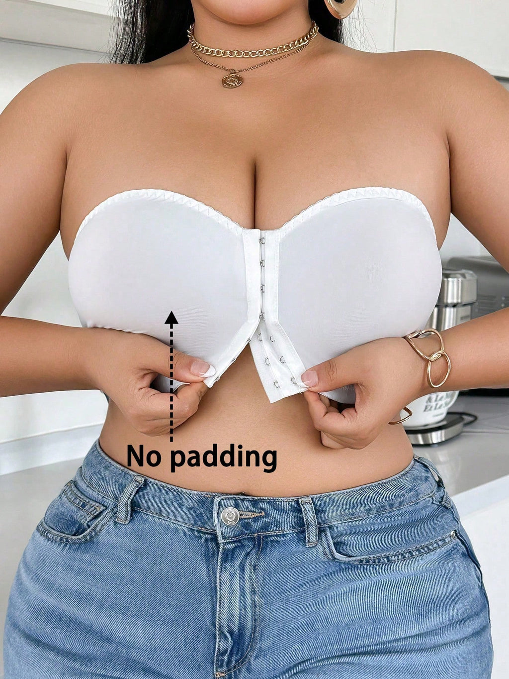 Plus Size Front Closure Bra | Comfortable Wireless Support | Minimalist Summer Everyday Bra
