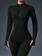 Clean & Direct (Highly Recommended)  Women's Long Sleeve Zip-Front Activewear Jumpsuit