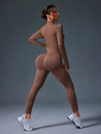 Clean & Direct (Highly Recommended)  Women's Long Sleeve Zip-Front Activewear Jumpsuit