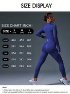 Clean & Direct (Highly Recommended)  Women's Long Sleeve Zip-Front Activewear Jumpsuit