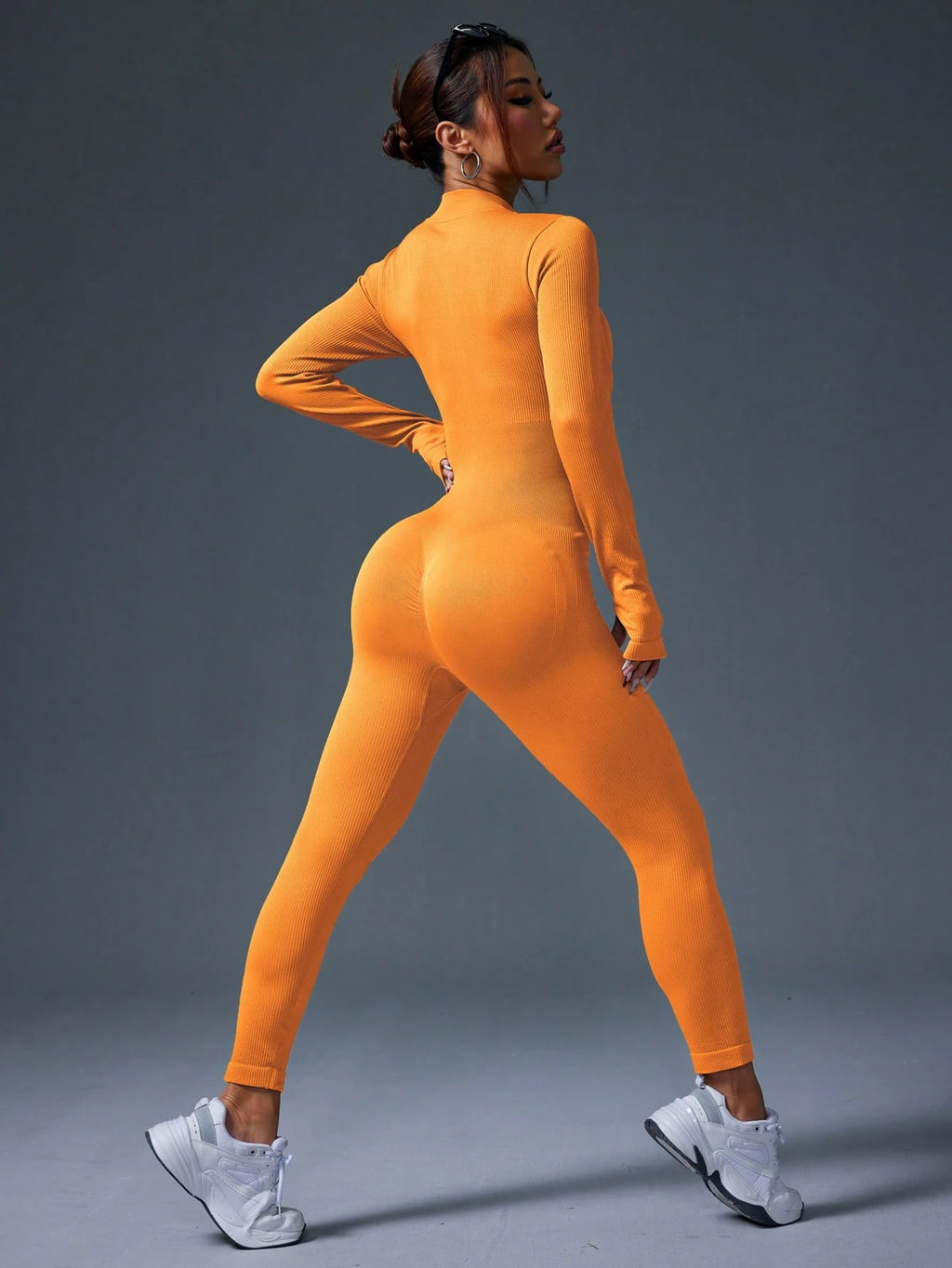 Clean & Direct (Highly Recommended)  Women's Long Sleeve Zip-Front Activewear Jumpsuit