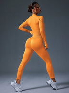 Clean & Direct (Highly Recommended)  Women's Long Sleeve Zip-Front Activewear Jumpsuit