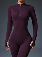 Clean & Direct (Highly Recommended)  Women's Long Sleeve Zip-Front Activewear Jumpsuit