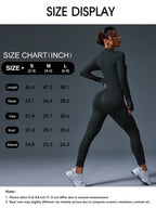 Clean & Direct (Highly Recommended)  Women's Long Sleeve Zip-Front Activewear Jumpsuit