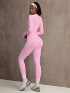 Clean & Direct (Highly Recommended)  Women's Long Sleeve Zip-Front Activewear Jumpsuit