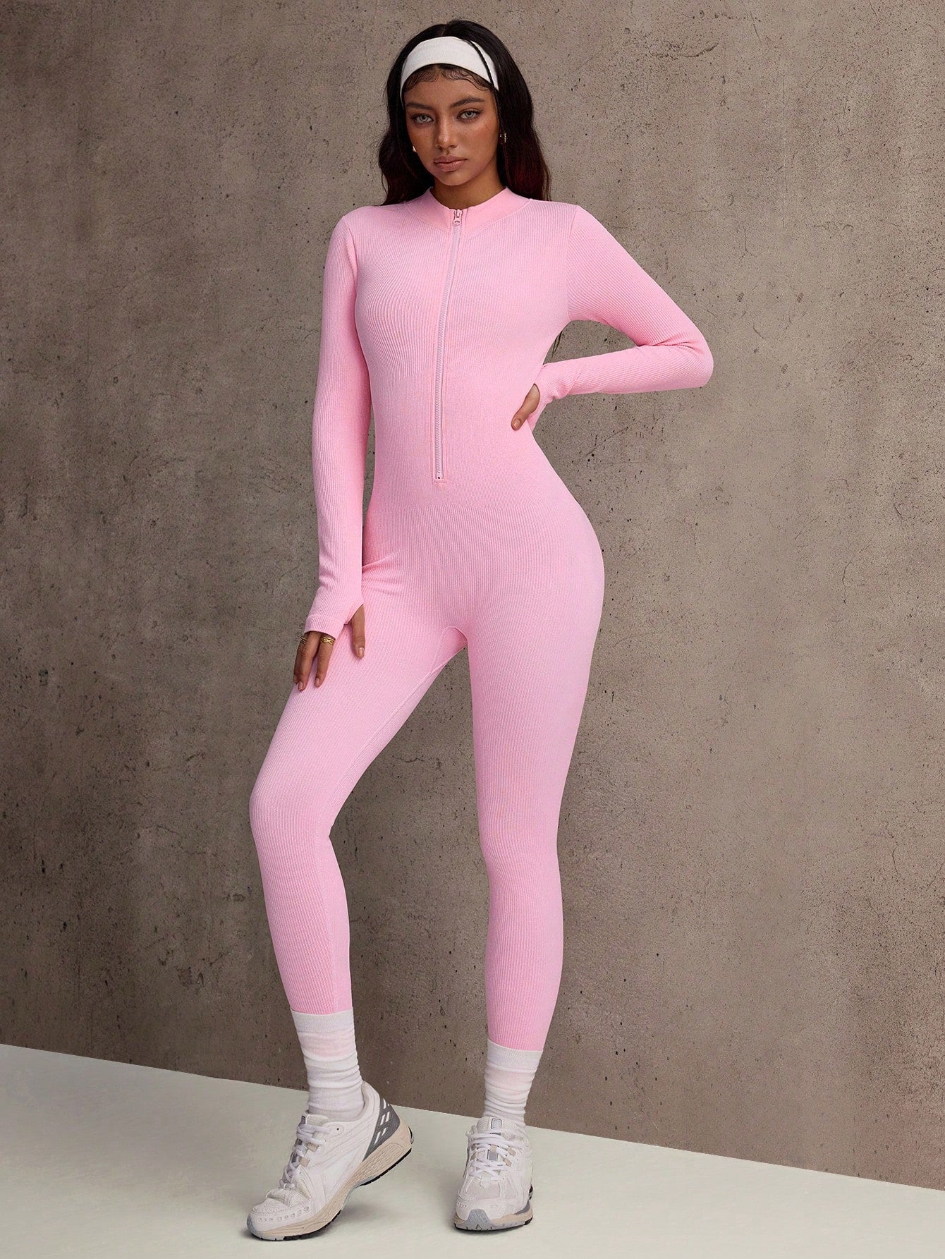 Clean & Direct (Highly Recommended)  Women's Long Sleeve Zip-Front Activewear Jumpsuit