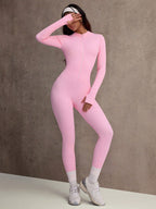 Clean & Direct (Highly Recommended)  Women's Long Sleeve Zip-Front Activewear Jumpsuit