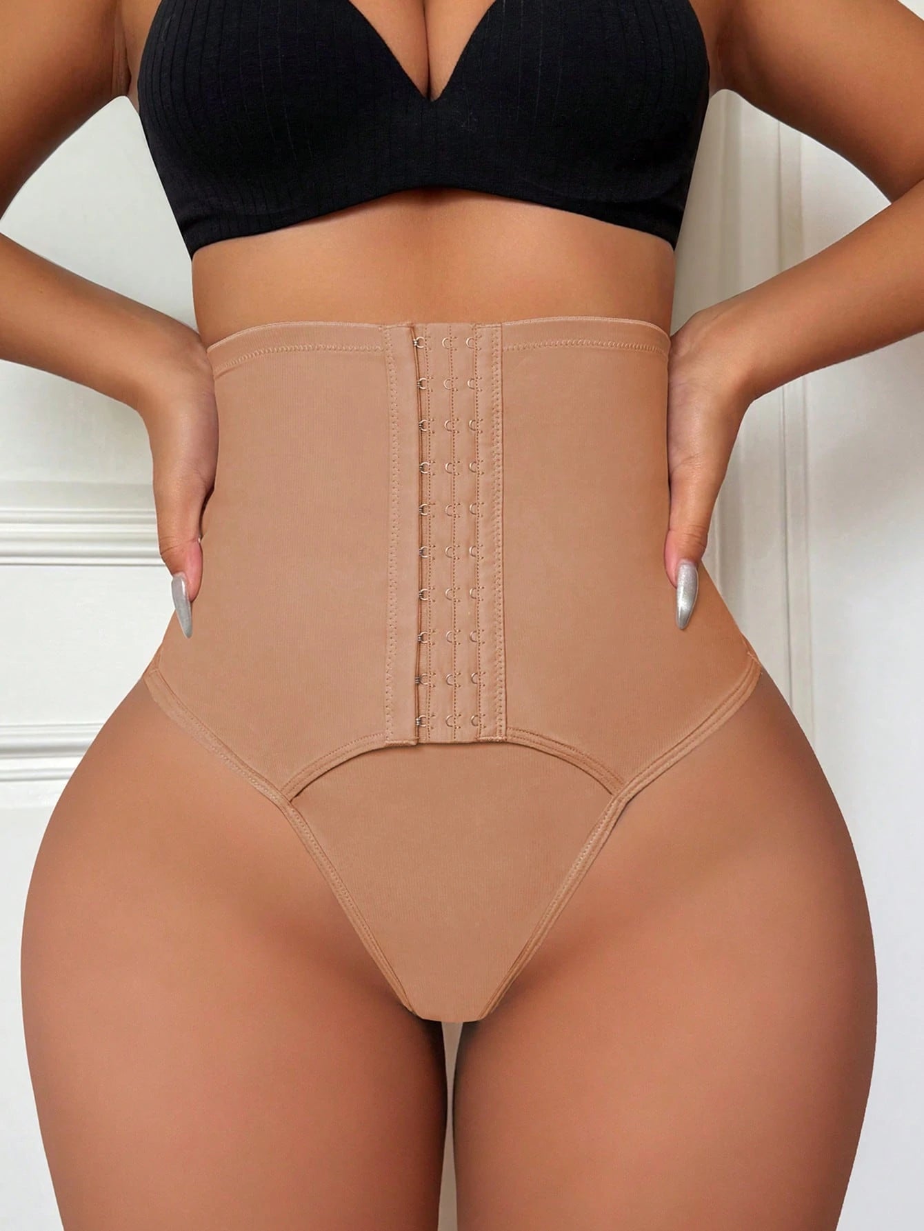 High-Waist Sculpting G-String | Button-Front Slimming Underwear