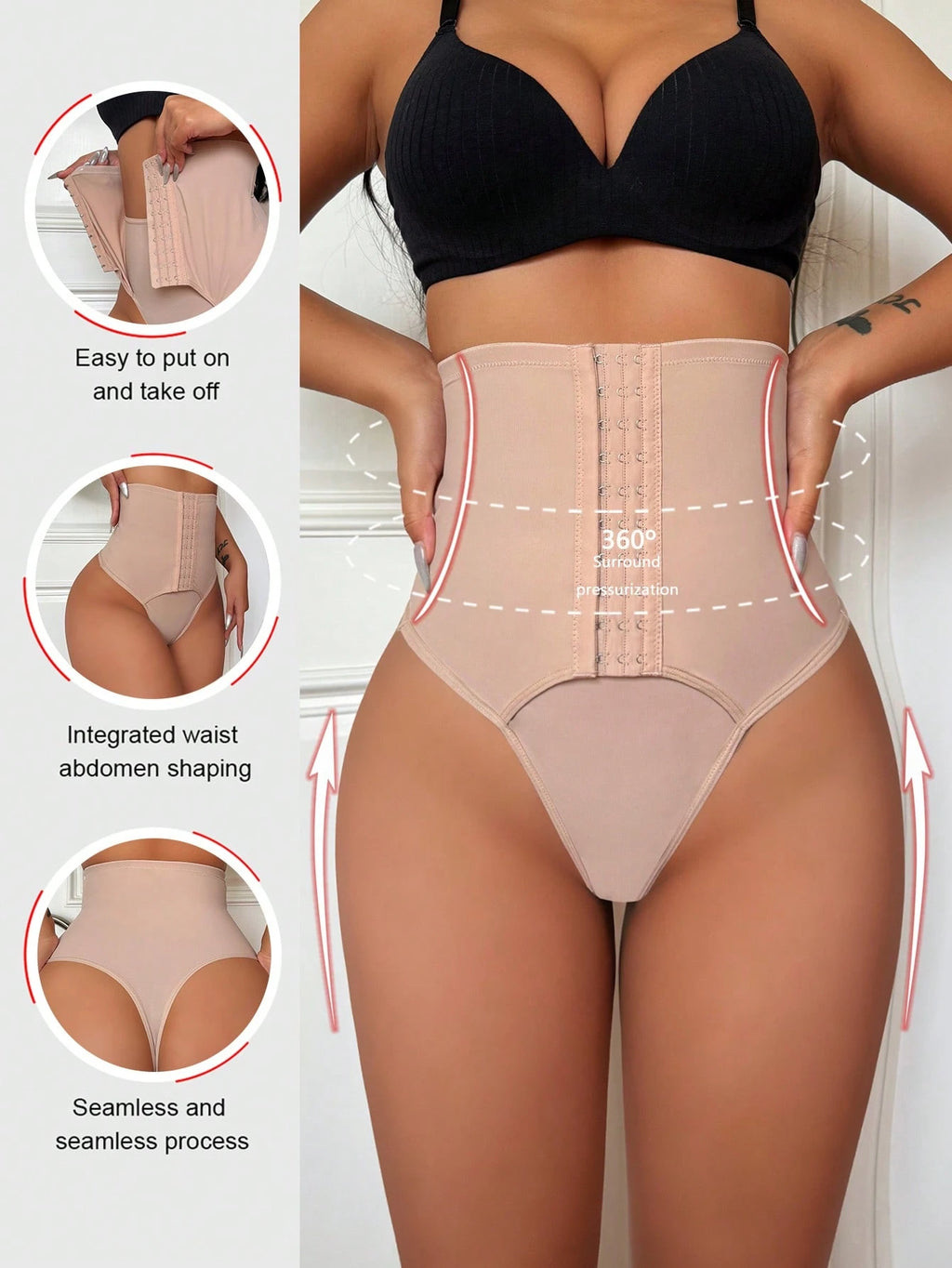 High-Waist Sculpting G-String | Button-Front Slimming Underwear