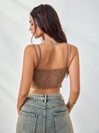 French Lace Scallop Bralette | Wide Strap Wireless Comfort Bra  |  Soft Medium Stretch | Elegant Romantic Lingerie