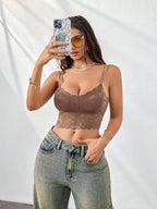 French Lace Scallop Bralette | Wide Strap Wireless Comfort Bra  |  Soft Medium Stretch | Elegant Romantic Lingerie