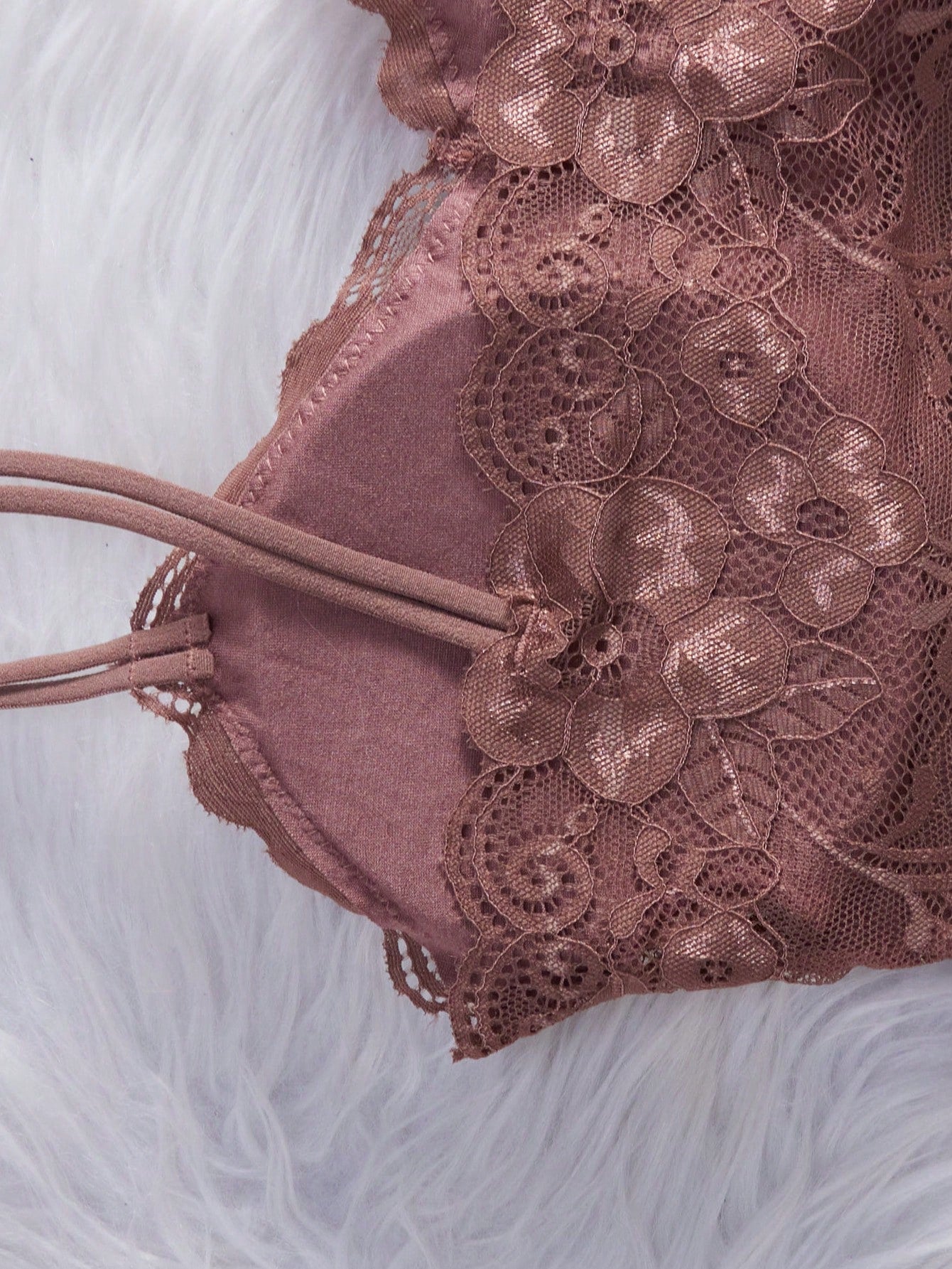 French Lace Scallop Bralette | Wide Strap Wireless Comfort Bra  |  Soft Medium Stretch | Elegant Romantic Lingerie