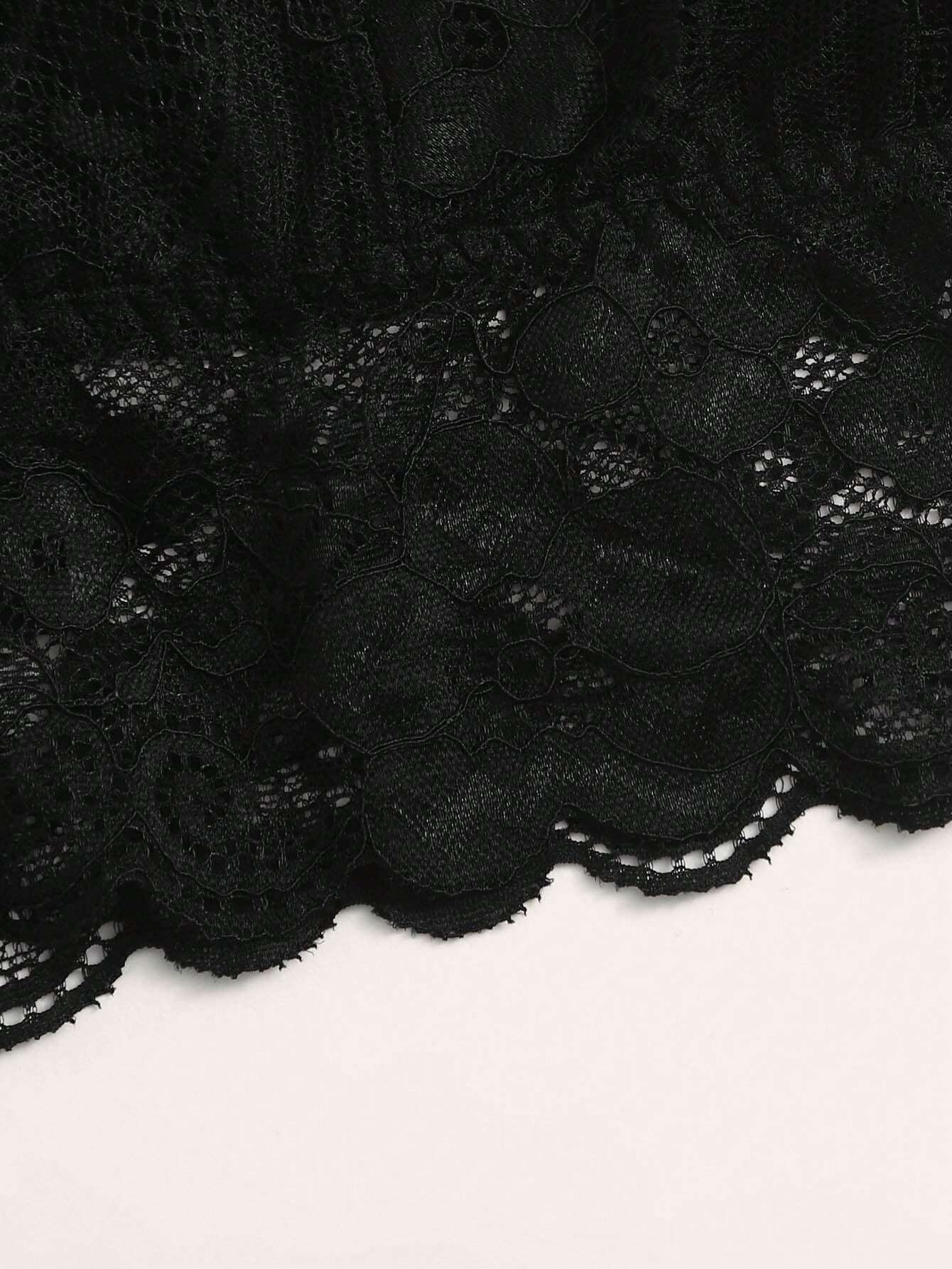 French Lace Scallop Bralette | Wide Strap Wireless Comfort Bra  |  Soft Medium Stretch | Elegant Romantic Lingerie
