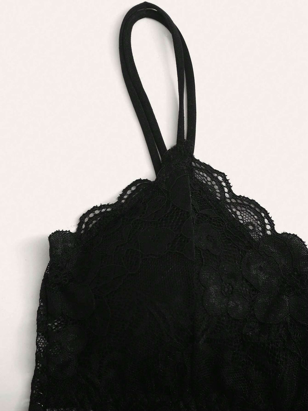 French Lace Scallop Bralette | Wide Strap Wireless Comfort Bra  |  Soft Medium Stretch | Elegant Romantic Lingerie