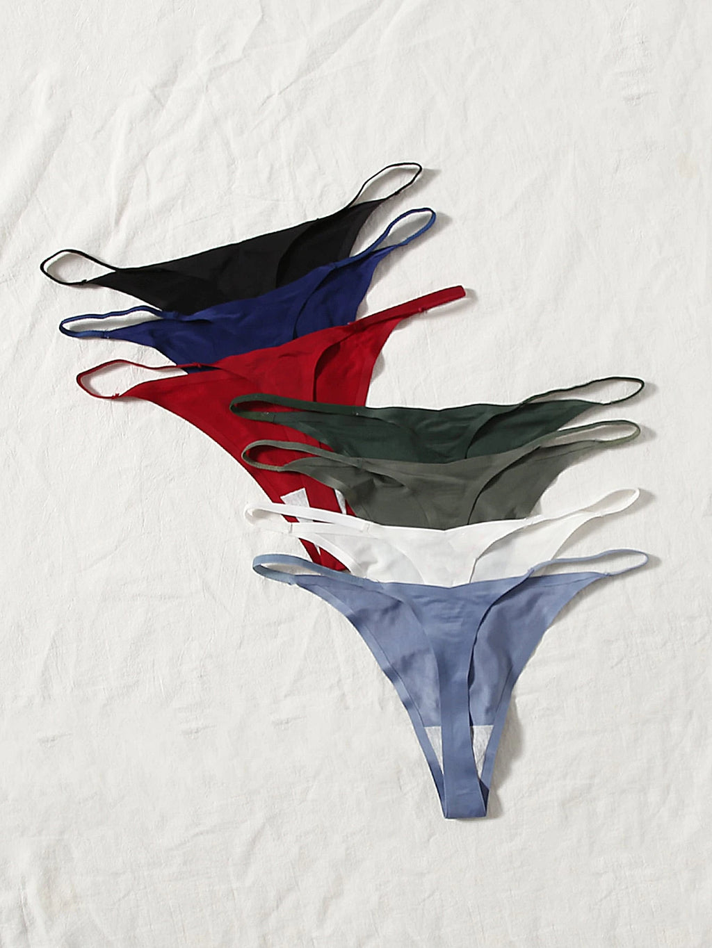 7-Pack Seamless G-String Panties | Solid Color No-Show Thong | Everyday Comfort Fit
