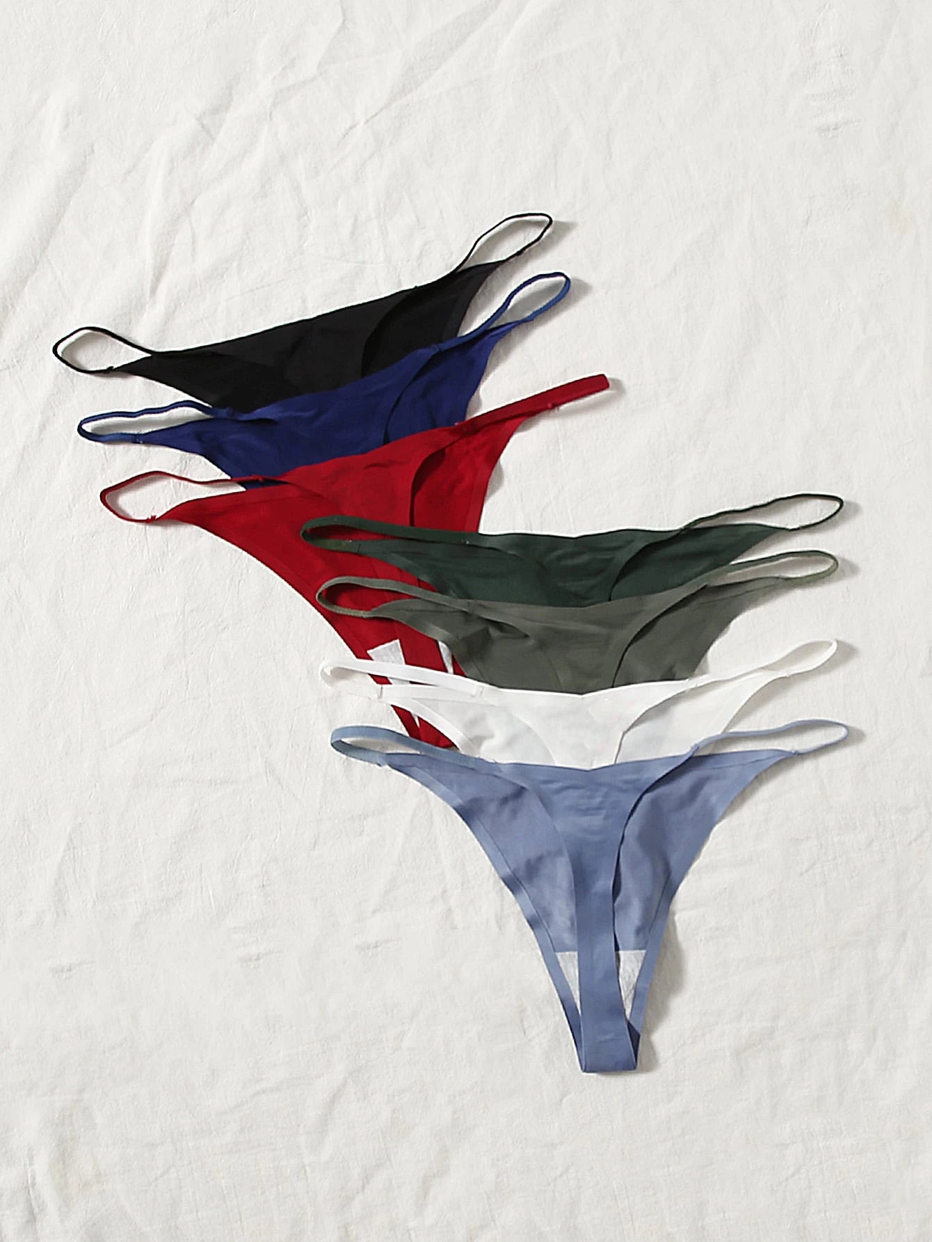 7-Pack Seamless G-String Panties | Solid Color No-Show Thong | Everyday Comfort Fit