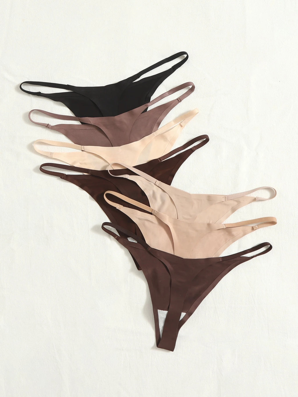 7-Pack Seamless G-String Panties | Solid Color No-Show Thong | Everyday Comfort Fit