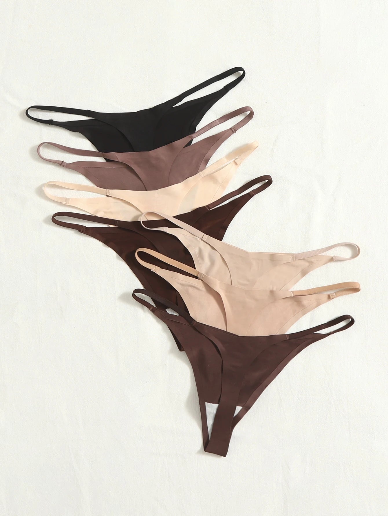 7-Pack Seamless G-String Panties | Solid Color No-Show Thong | Everyday Comfort Fit