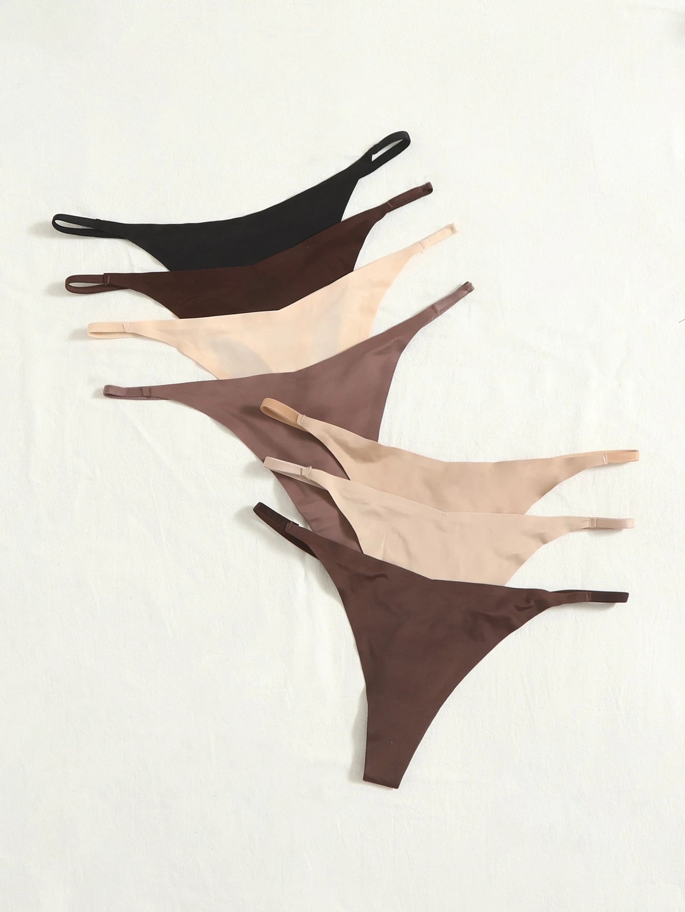 7-Pack Seamless G-String Panties | Solid Color No-Show Thong | Everyday Comfort Fit