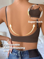 Seamless Backless Comfort Bra | Deep U-Neck Wireless Fit | Smooth Everyday Support
