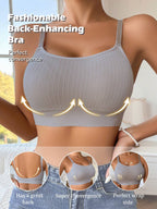 Seamless Backless Comfort Bra | Deep U-Neck Wireless Fit | Smooth Everyday Support