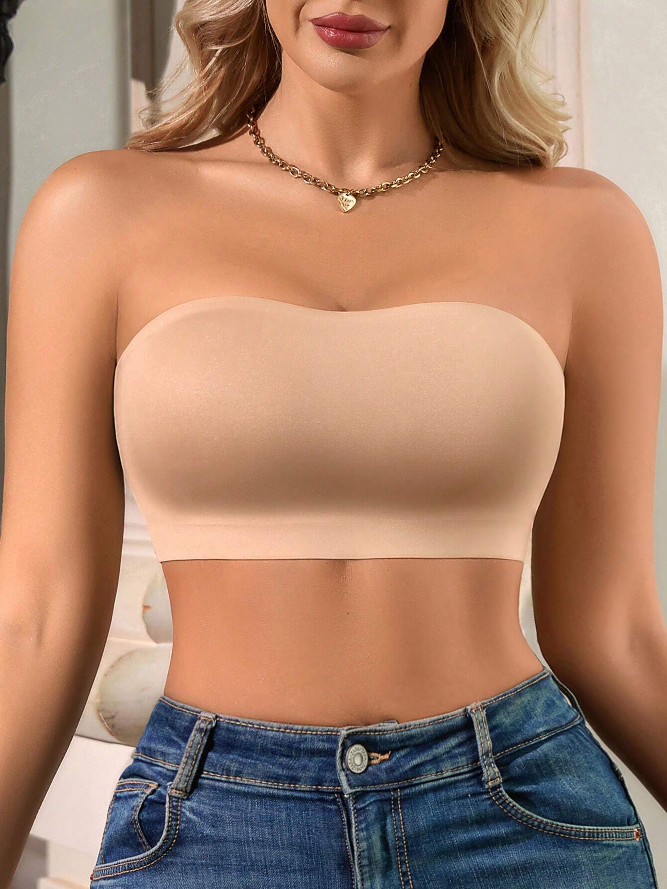 Wire-Free Tube Top Bra | Strapless Seamless Fit | Comfortable Everyday Wear